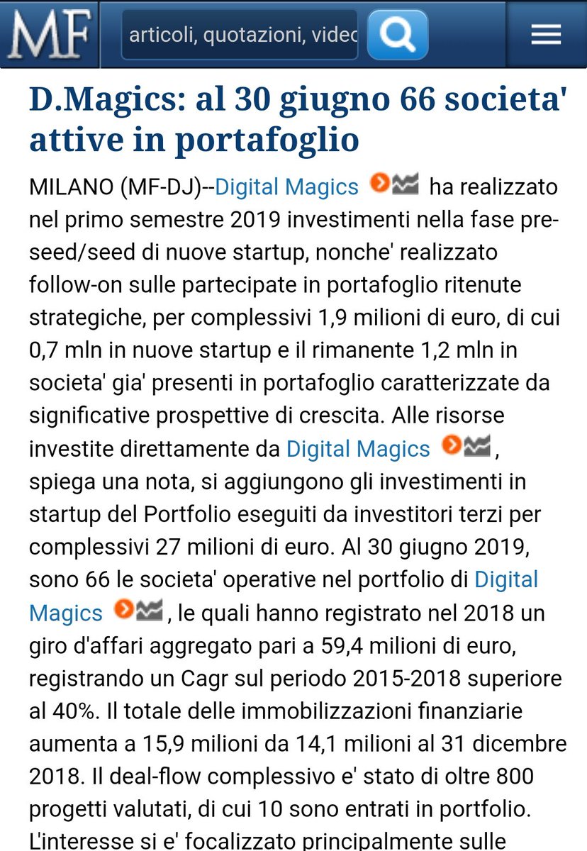 qui tutti i dettagli sulla semestrali di <a href="/Digital_Magics/">Digital Magics</a>!
#startup #investimenti e #risultati!
<a href="/marcogy/">Marco Gay</a> <a href="/LAYLAPAVONE/">Layla Pavone ⭐️</a> <a href="/al_fior/">Alberto Fioravanti</a> #innovazione #madeinitaly #AIMItalia