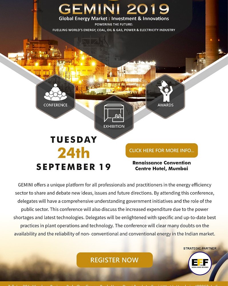 EffTimes's tweet photo. A @TeflasEvents on #energy #power #coal #oilandgas #electricity #mumbaievent #Conference #seminar @Mansoor_Ali9 @Utpal24x7 @GIRISHVR #Registar #Registration #invitation https://t.co/wK9mPMlLCf
