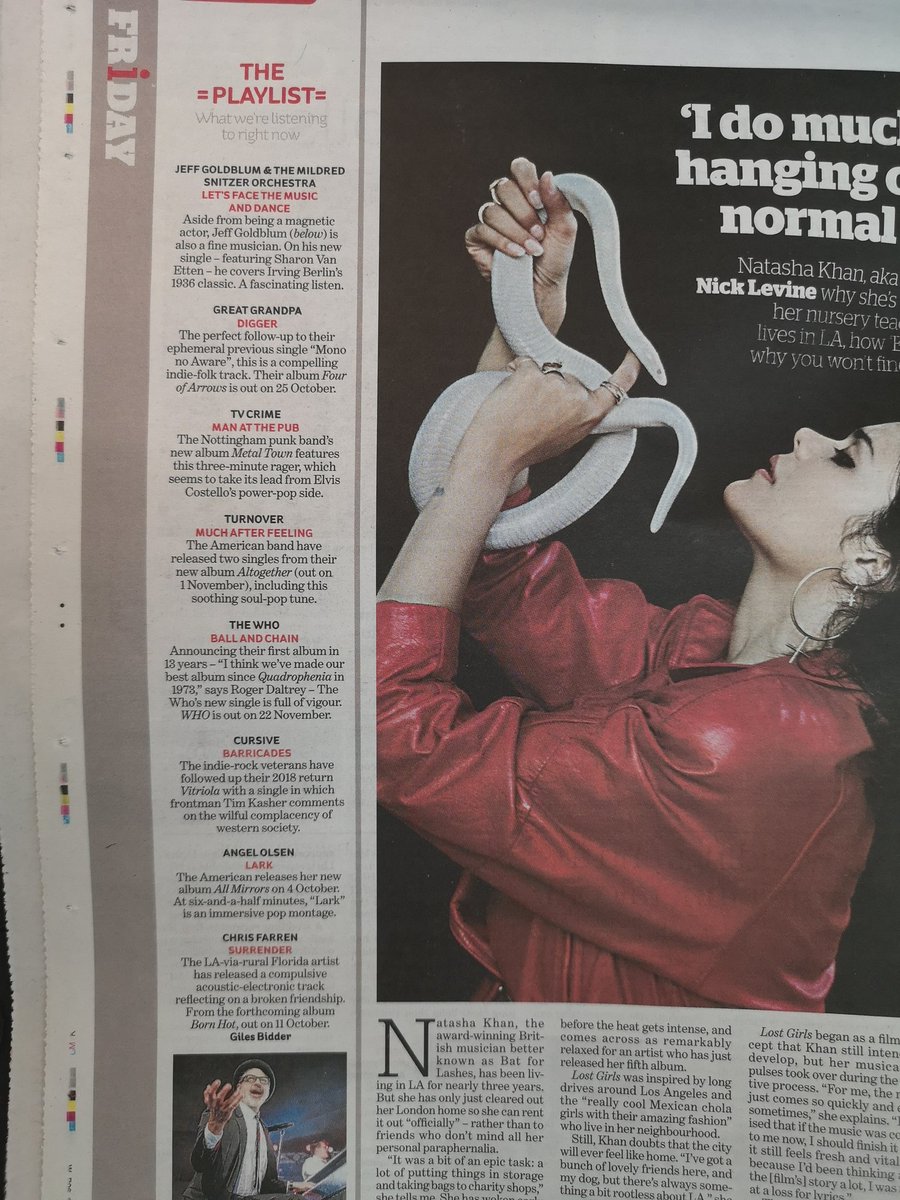 Today's <a href="/theipaper/">The i Paper</a>! New music from <a href="/JeffGoldblum/">JG1</a> <a href="/GreatGrampsBand/">Great Grandpa</a> #tvcrime <a href="/turnoverva/">Turnover</a> <a href="/TheWho/">The Who</a> <a href="/CursiveTheBand/">Cursive</a> <a href="/AngelOlsen/">Angel Olsen</a> <a href="/chrisfarren/">Chris Farren</a> - all worthy of your weekend listening