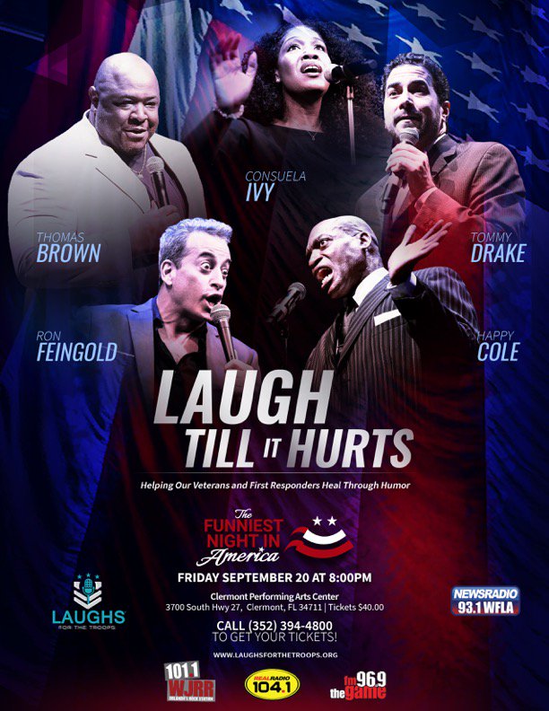 We can’t wait to see everyone tonight at the Clermont Performing Arts Center and throughout the rest of the weekend! Hope you are ready to laugh until your bellies hurt LOL!

#LaughterHelps #LaughterHeals