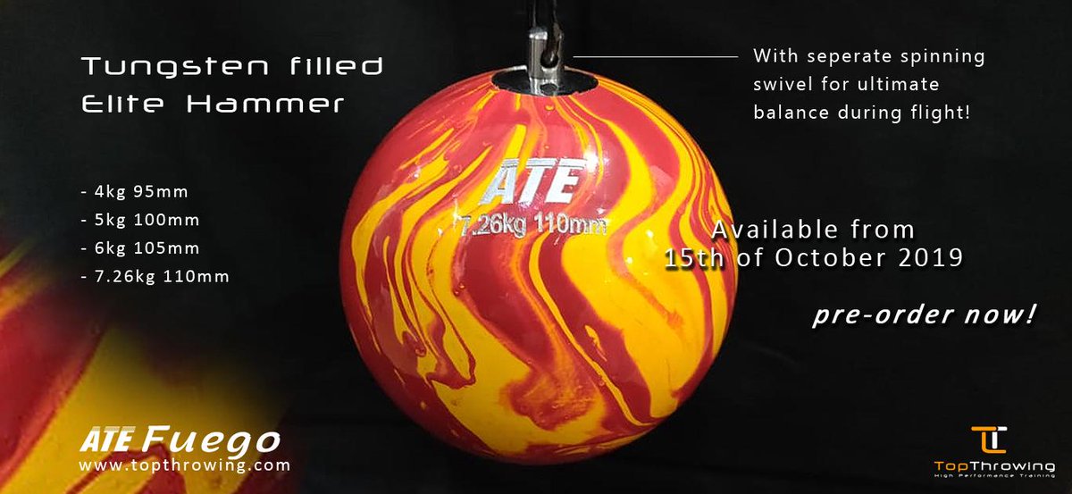 TopThrowing's tweet photo. BREAKING!! New Elite ATE Hammer Fuego Tungsten will be available from the 15th October 2019.
Pre-order now at https://t.co/JWD78HUUqY https://t.co/HyDddIP4cF