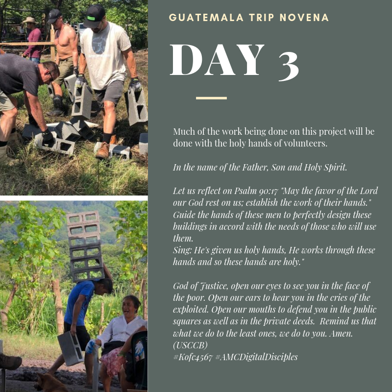 AmericanMartyrs's tweet photo. On the first full day in Guatemala the work on the church and home builds start with the blocks needed being moved into place with the holy hands of many volunteers. #holyhands #community #volunteers #work #blocks #childrenofcuilapa #kofc4567 #amcdigitaldisciples @AMcatholicS https://t.co/nqss4GbxtU