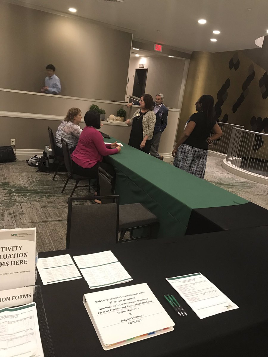AnberithaT's tweet photo. Staff @UABCardiology #CCVC19 are did a wonderful job putting this excellent meeting together & working the registration desk.
Express your appreciation for a job well done. Although it is part of their job, I am sure they will like hearing it. @uabmedicine @UABSOM @UABNews https://t.co/FGrfTIiKxH