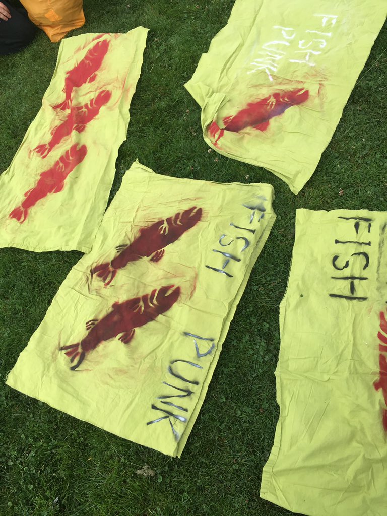 researchpoetics's tweet photo. Global climate striking with the fish punks &amp; @technodowser https://t.co/alNOTNnvX3