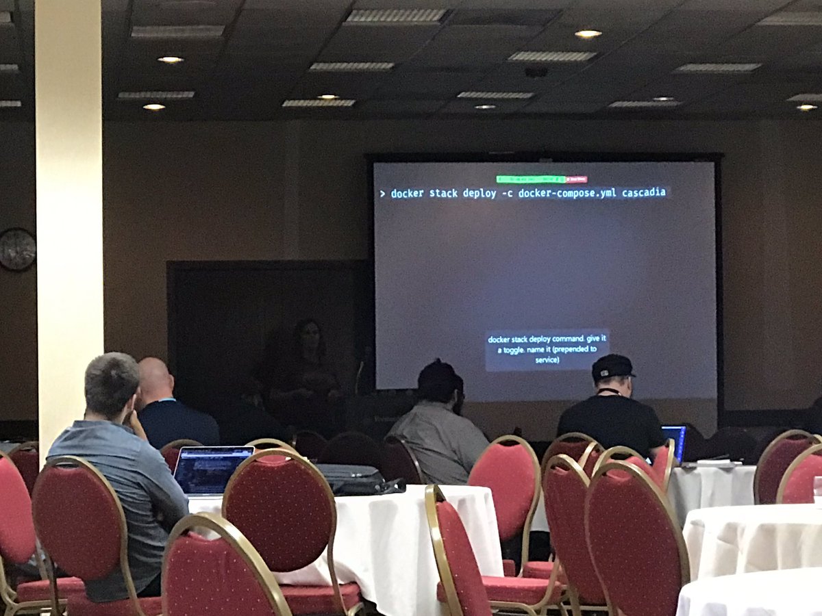 TanjaHoefler's tweet image. Watching @danaluther’s awesome talk on converting your dev environment to a @Docker stack !! #cascadiaphp2019