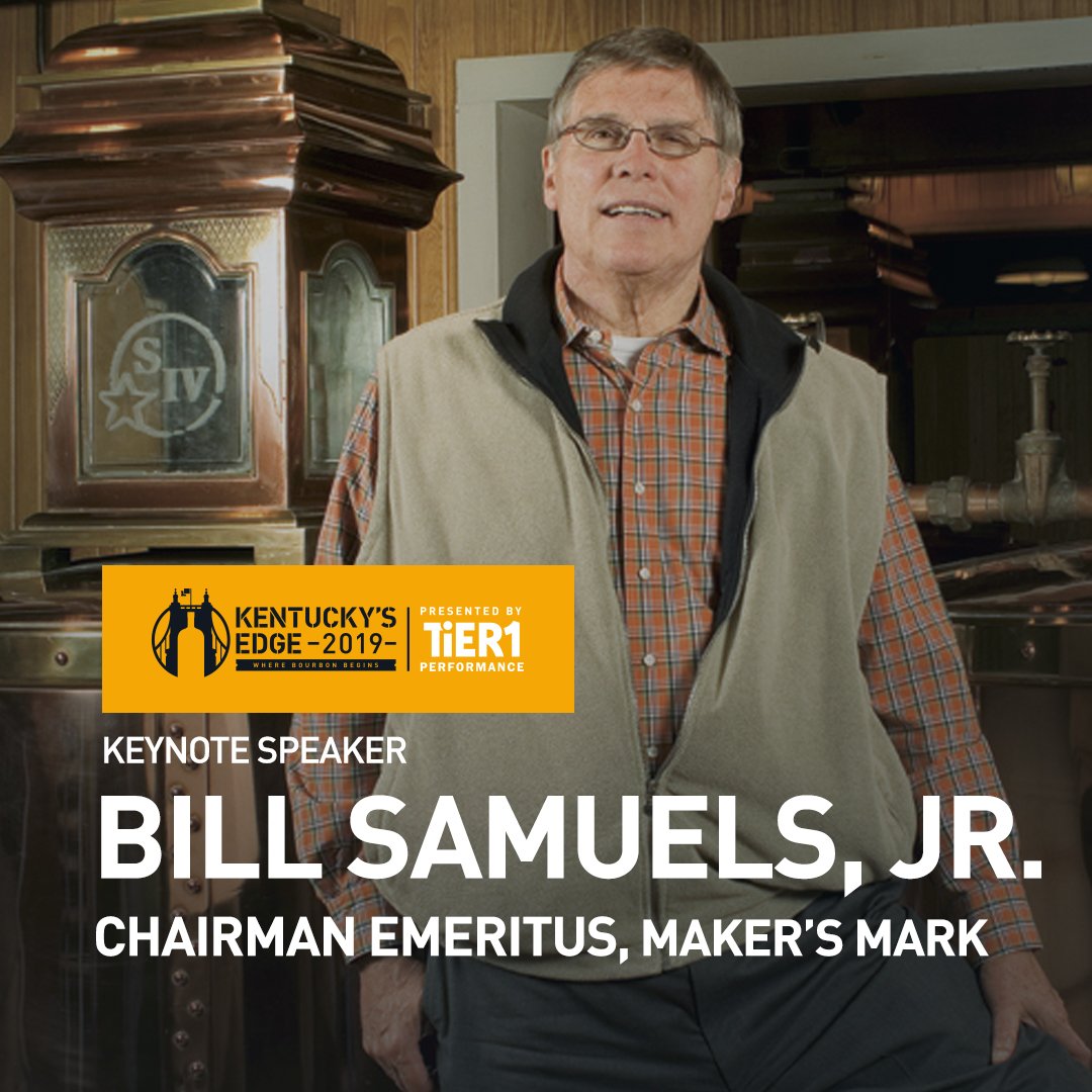 kentuckysedge's tweet photo. Up your #bourbon IQ at the #KentuckysEdge conference, featuring unbelievable stories from leaders and authors in bourbon. The closing #keynote will be delivered by Bill Samuels, Jr., Chairman Emeritus of @MakersMark.
Get your conference badge today: https://t.co/UXhrHuLm0X https://t.co/xoHrD7MjHP