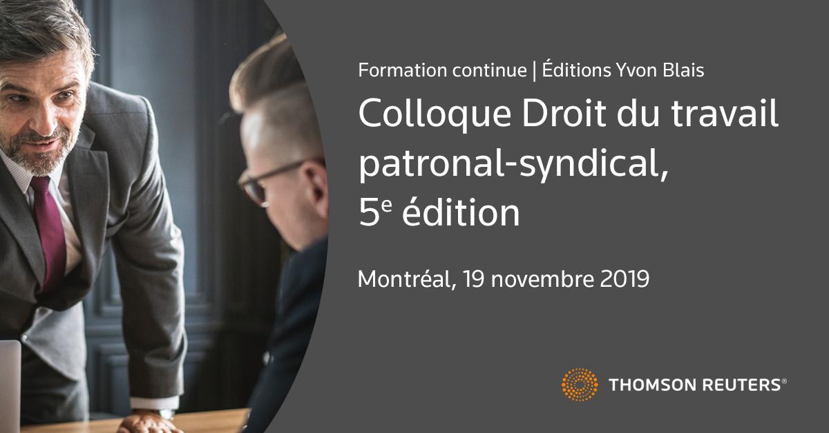 EdYvonBlais's tweet photo. [Formation continue] 
Colloque Droit du travail patronal-syndical, 5e édition

Un nouveau face à face à ne pas manquer entre nos experts représentant les parties patronale et syndicale.  

Réservez votre place aujourd’hui !
https://t.co/WZxgmdK0Bu https://t.co/plpEPUSamq