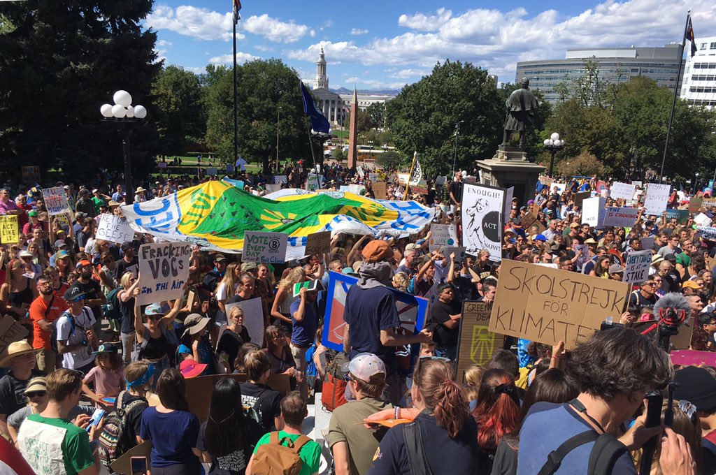 ncurland's tweet photo. Made it to the Colorado State Capitol! #GlobalClimateStrike #COClimateStrike @350Colorado @350 @350action https://t.co/s3JaSRM037