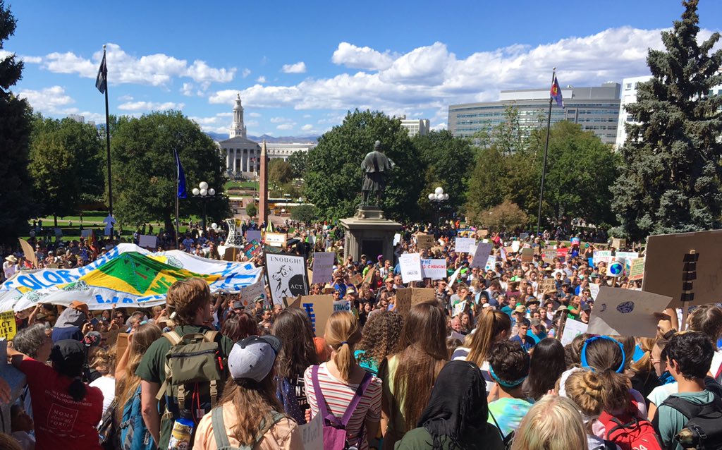 ncurland's tweet photo. Made it to the Colorado State Capitol! #GlobalClimateStrike #COClimateStrike @350Colorado @350 @350action https://t.co/s3JaSRM037