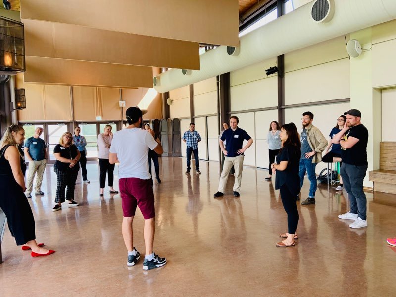 CISOntario's tweet photo. Exploring the Storytelling Through Movement Workshop with Stephen Costa, Associate Choreographer and Assistant Director for the Stratford Festival @stratfest #cisopd #stratfest #theatre #choregraphy #Stratford 🎭🕺 https://t.co/iSOBZBi2uZ