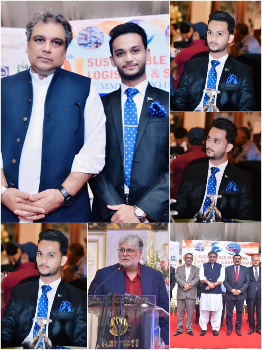 HumzaRizwanUK's tweet photo. Attended 9th Sustainable #Shipping &amp; #Logistics as Guest of Honour/Observer on invitation of Mr. Ateeq Ur Rahman at Marriott. Attended by Chief Guest Hon. @AliHZaidiPTI (Federal Minister for Maritime Affairs). 1/2

l #HumzaRizwan l #APYO l #StrivingForBetterPakistan l https://t.co/HZk8ytwGil