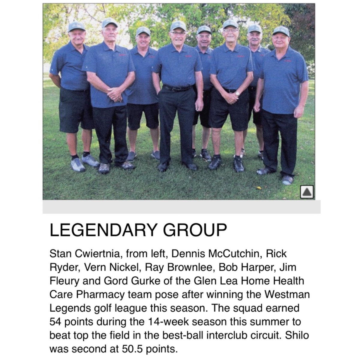 glenleagolf's tweet photo. Congratulations to the Glen Lea Home Health Care Pharmacy team on winning the 2019 Westman Legends League!! Well done!โฃโฃโฃ
โฃโฃโฃ
๐โ๏ธโณ๏ธ๐๏ธโโ๏ธโฃโฃโฃ
โฃโฃโฃ
#GLGC #BDNMB #WestmanLegendsLeague #Champions #Congrats #LegendaryGroup โฃโฃ
@NavyGurke https://t.co/oCiV10rSXe