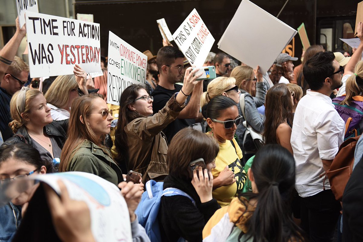 Interbrand's tweet photo. Today is NOT business as usual. A better world is possible! We follow the youth's lead and stand in solidarity to demand urgent action on climate. #ClimateStrike #LIFEatIB https://t.co/ZsPJq7oRGv