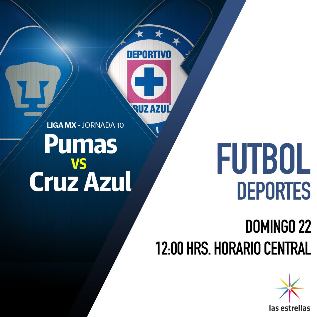 ¡No te pierdas el encuentro entre Pumas Vs. Cruz Azul! Sigue el Torneo de Apertura 2019 por <a href="/Canal_Estrellas/">Las Estrellas</a>. ⚽ 🥅