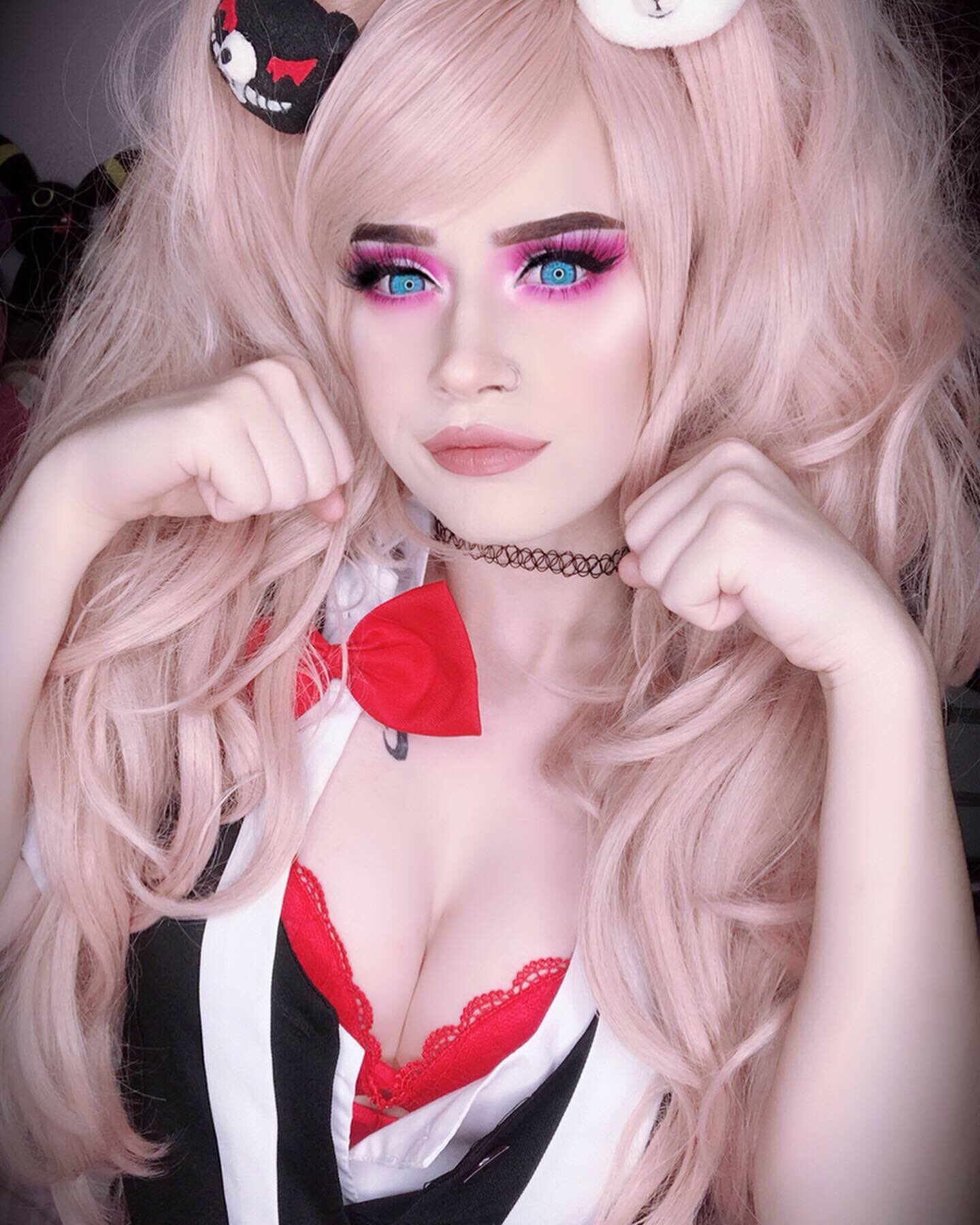 f.ukuro on Twitter: "Junko Enoshima 🤟🏼👅🤟🏼 • My absolute QuEeN 👑 RT for Despair uwu yknow you want it 👀💖 • #danganronpa #cosplay #junkoenoshima #ukcosplayer #cosplayer… https://t.co/OQbg0Ycibk"