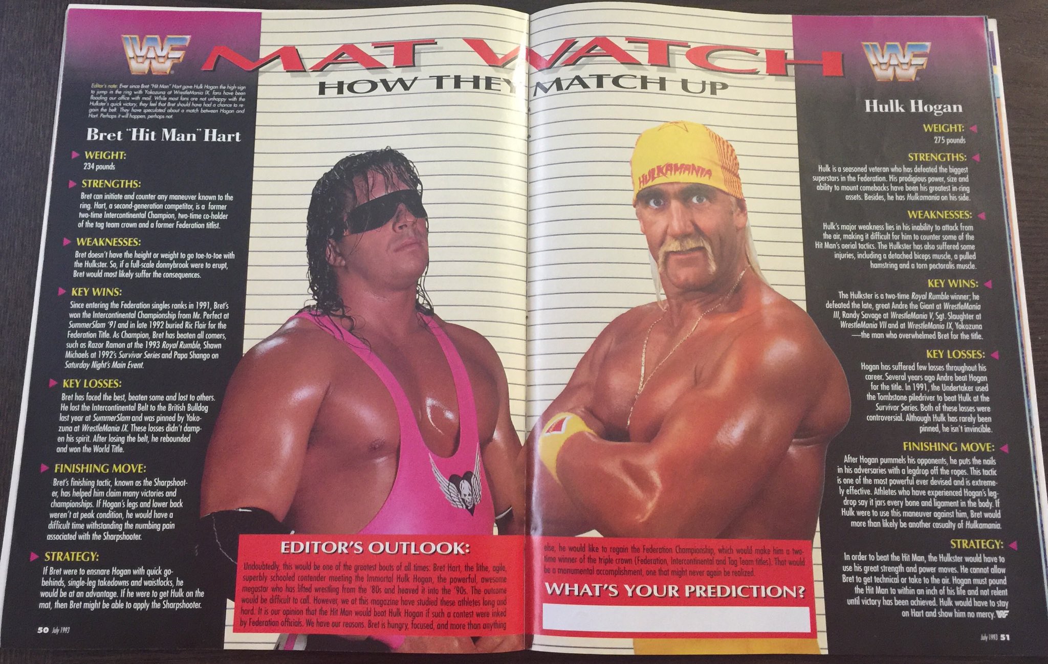 Photo of thug of war between Bret Hart and Hulk Hogan for the rumored ...