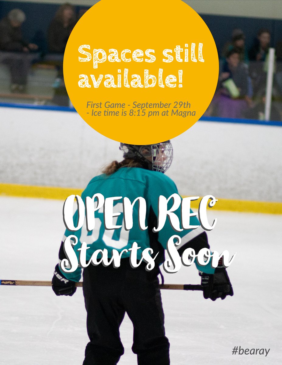 Newmarketringet's tweet photo. Are you 18 or above and been thinking about trying ringette? All skill levels welcome!
The fun is starting next weekend (Sept 29 at 8:15 pm). There are still some spaces remaining. Do not miss out! Register today!
Questions? - Email publicity@newmarketringette.ca
#bearay https://t.co/DkwBPMNqy0