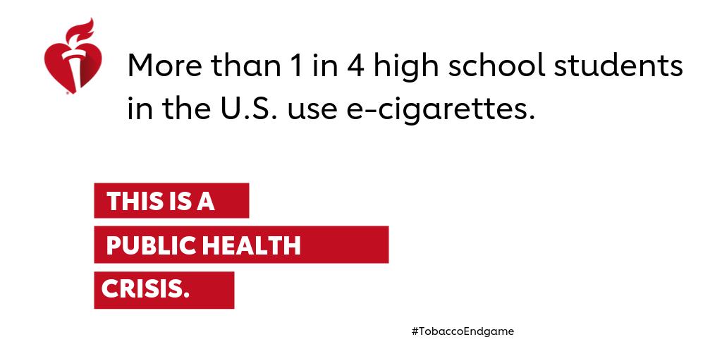 AmHeartAdvocacy's tweet photo. We must ensure the President & agency leaders know that we support plans to get flavored e-cigarettes off the market! Click here to tweet encouraging the Administration to follow through on plans to remove flavored electronic cigarettes from the market! https://t.co/aAB8QsI758 https://t.co/My1cG3BIPv