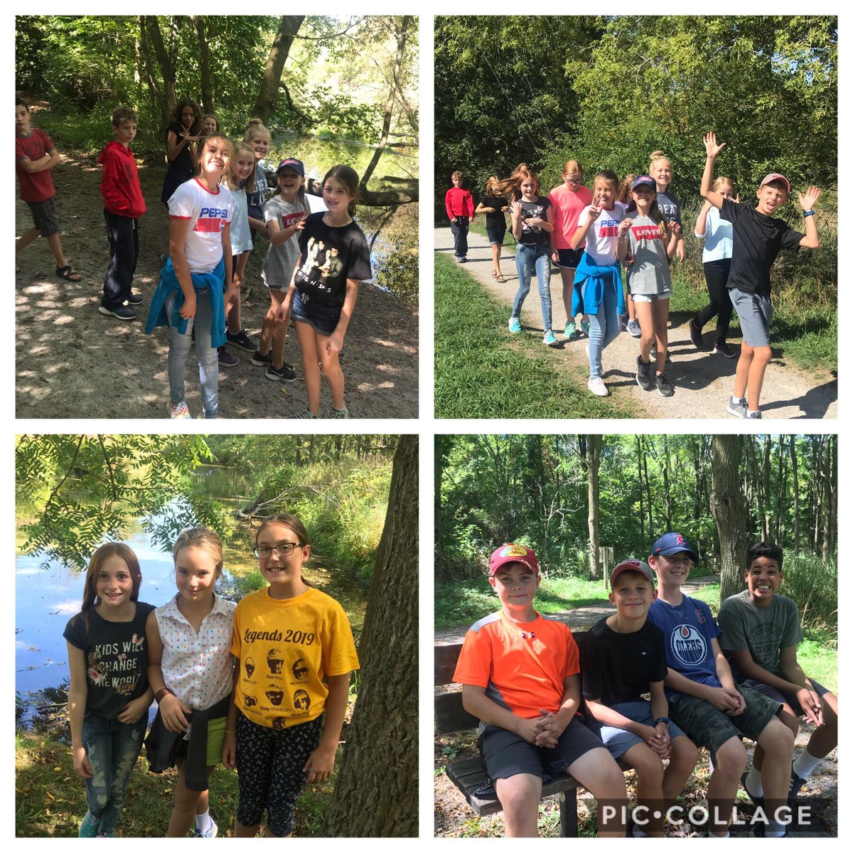Trail walk to learn about biodiversity with Mrs. Hrudka’s an Ms Clarke's Grade 6 classes. We classified things we found into living and non-living and then into the 5 animal kingdoms.