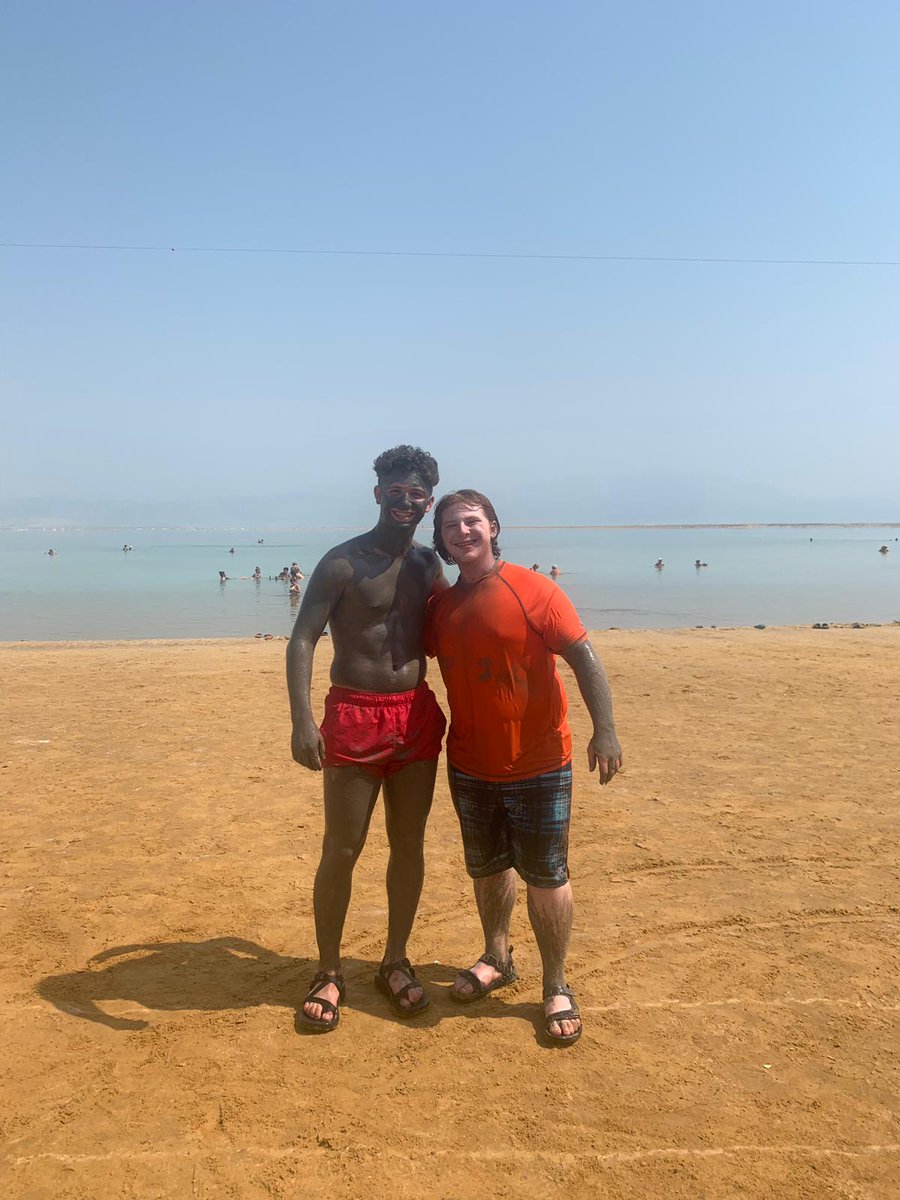 Just another day at Heller High...we woke up at 4:15am to hike up Masada and watch the beautiful sunrise! Afterwards, we covered ourselves in mud at the Dead Sea - what a day!