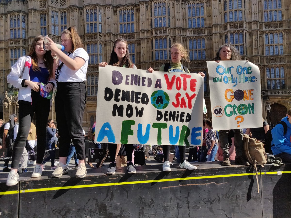 I was at the #ClimateStrikelondon today to show my support. This was for my son and my niece because it's their future and we need to take action now. The planet is burning ppl #ClimateStrike #ClimateAction #ClimateJustice