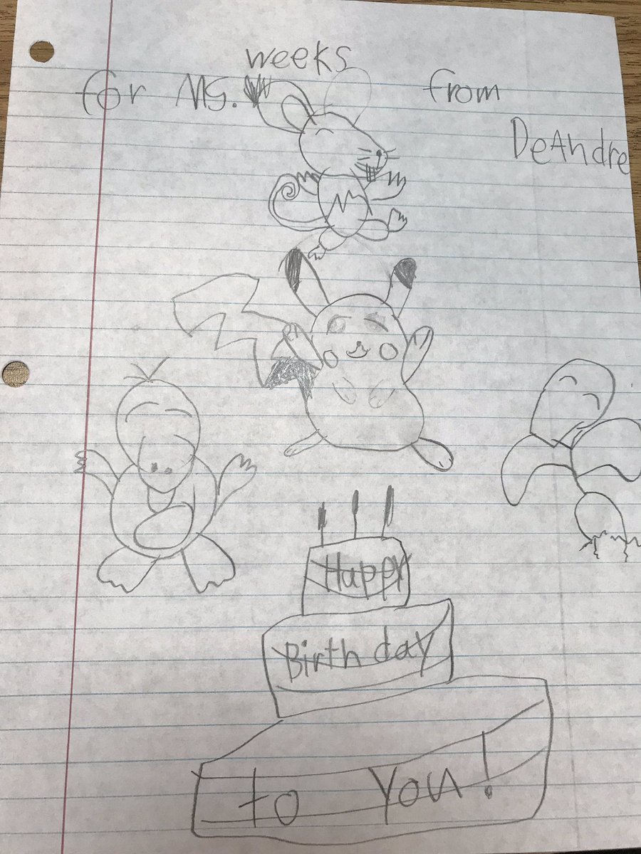 Mrs_Weeks86's tweet photo. No matter how rough the days can be, in the end, I love these little humans! Things like this are what keep me motivated. Having an AMAZING para helps too 😉 #iteach #birthdayweekcomingup #thekidsloveme https://t.co/7WS302A5nv