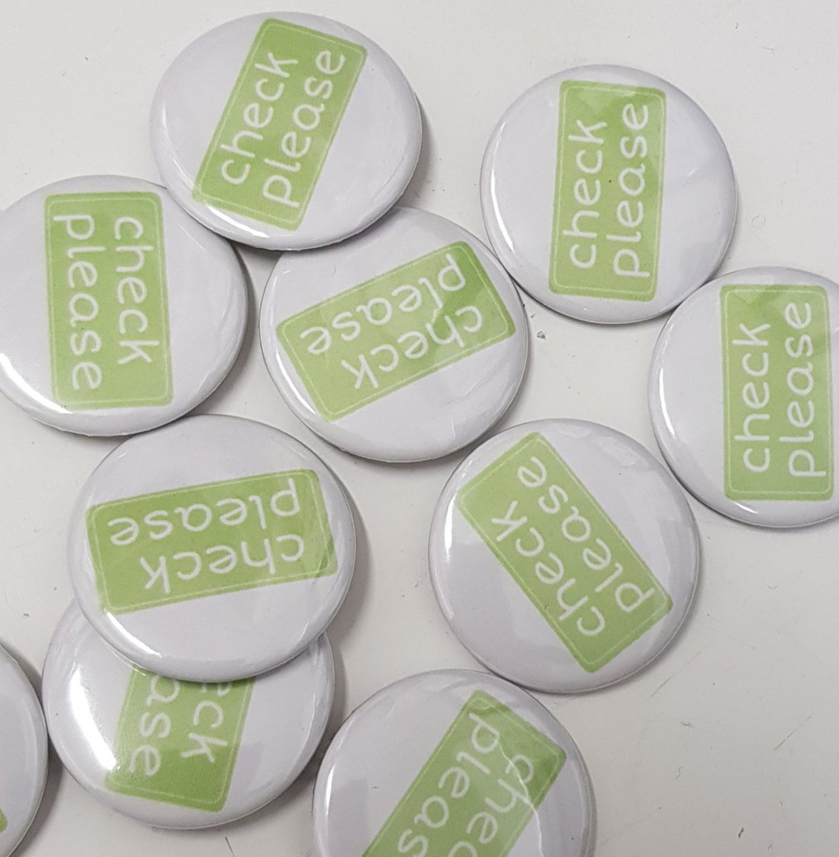 CheckpleaseUK's tweet photo. Check Please badges!!!
#mentalhealthawareness #mentalhealth #hospitality #checkpleaseUK https://t.co/vvyG72VlRW