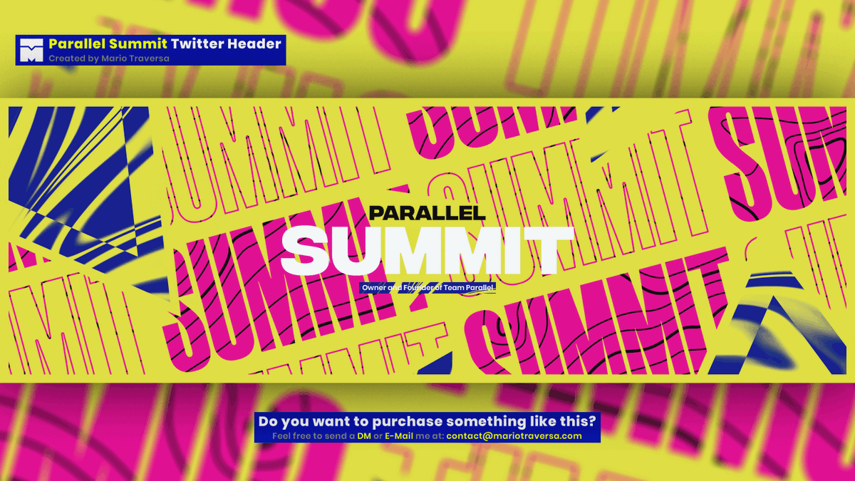 mariotraversa_'s tweet image. Twitter Header for @ParallelSummit 

#ParallelAC

Retweets and Likes are appreciated!