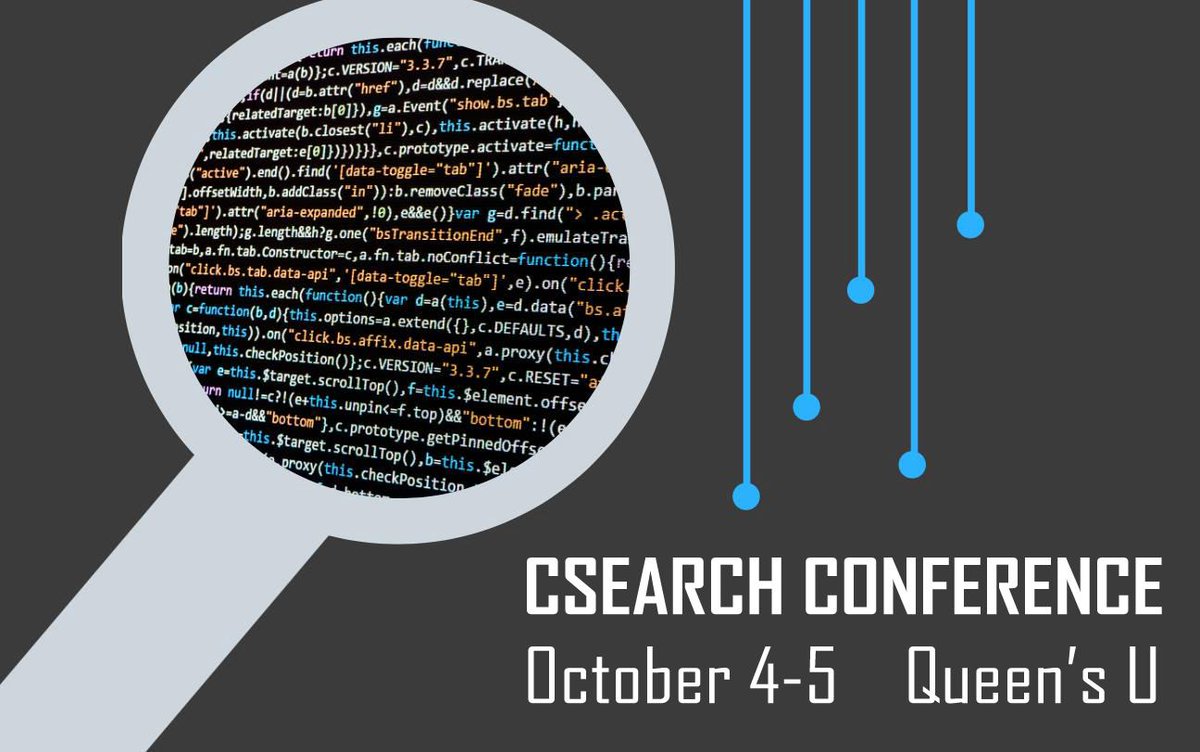 QueensComputing's tweet image. Students from across Canada are invited to the Computing Student Research Conference @csearchconf at @queensu on Oct 4th &amp;amp; 5th. Exchange ideas and interact with #computingresearchers from various academic institutions. Register now at csearchconference.com #ComputingResearch