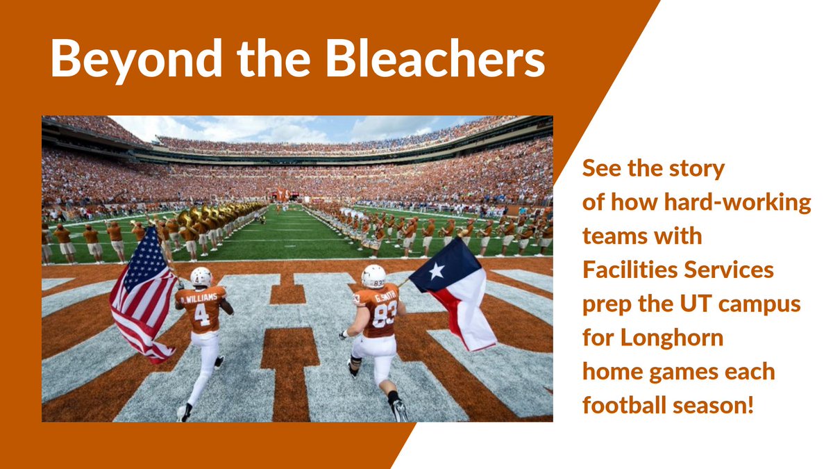 UTOperations's tweet photo. Tomorrow is a home game day! π€Facilities Services is a proud part of #FASTeamwork, providing our services behind the scenes! Ever wonder what it takes for the ultimate game day experience at UT Austin? Check out this slide-story: https://t.co/GHMtaXfEtF https://t.co/XH28wQF2CH