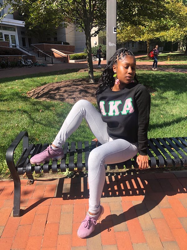 mani_moss's tweet image. What a beautiful day to be an AKA 💗💚 #1908 #mudelta @erndiexo