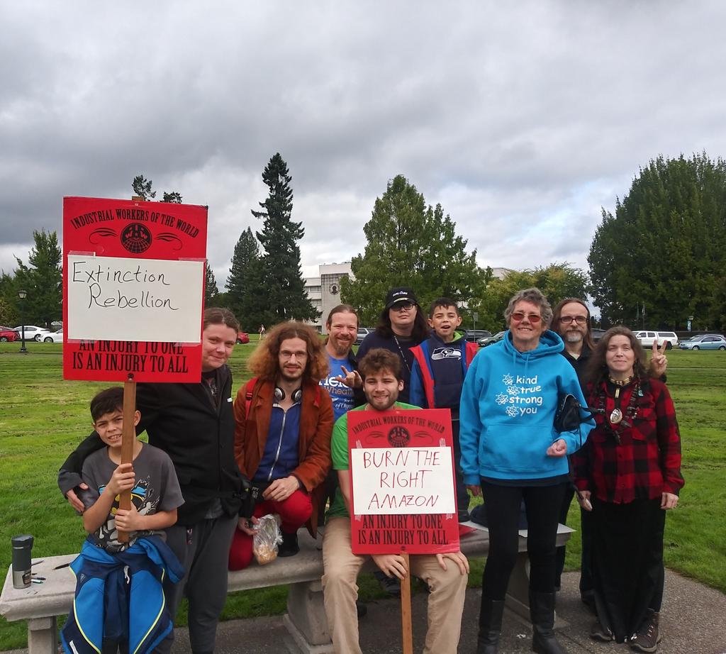 The Green Party of South Puget Sound is here at the WA State Capitol for the #YouthClimateStrike. Signs courtesy of Olympia IWW! Workers of the World Unite Against Climate Catastrophe! Only we can save ourselves! #GlobalClimateStrike #GPSTRIKE