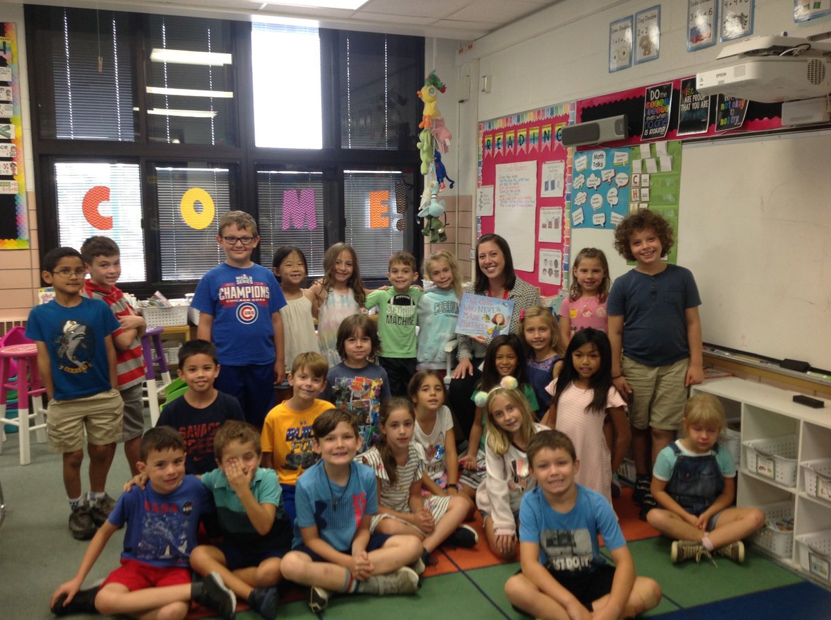 MrsWeller64's tweet photo. Dr. DeLaMar and Mrs. Donnelly surprised us as our first Mystery Readers! We listened to the Red Ribbon and The Girl Who Never Makes Mistakes! #D64smiles #EngagedD64 @FranklinD64 https://t.co/1hTbi1Jttn