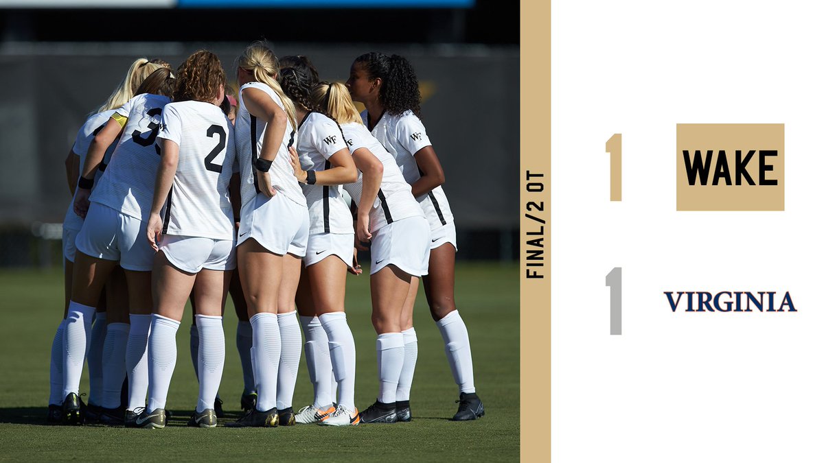 WakeWSoccer's tweet photo. Final | Deacs battle No. 1 Virginia to a 1-1 draw to pick up a point to open ACC play. #GoDeacs https://t.co/KztQRit3NK
