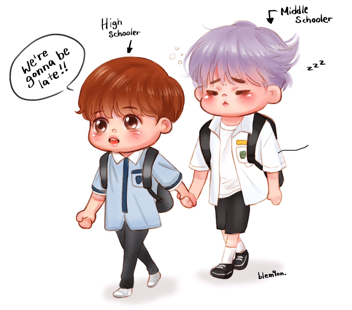 blem9on's tweet photo. [도렘] 🐹🍋 going to school

#dolem #Hyeongjun #dohyon https://t.co/KFuxD9oZCu