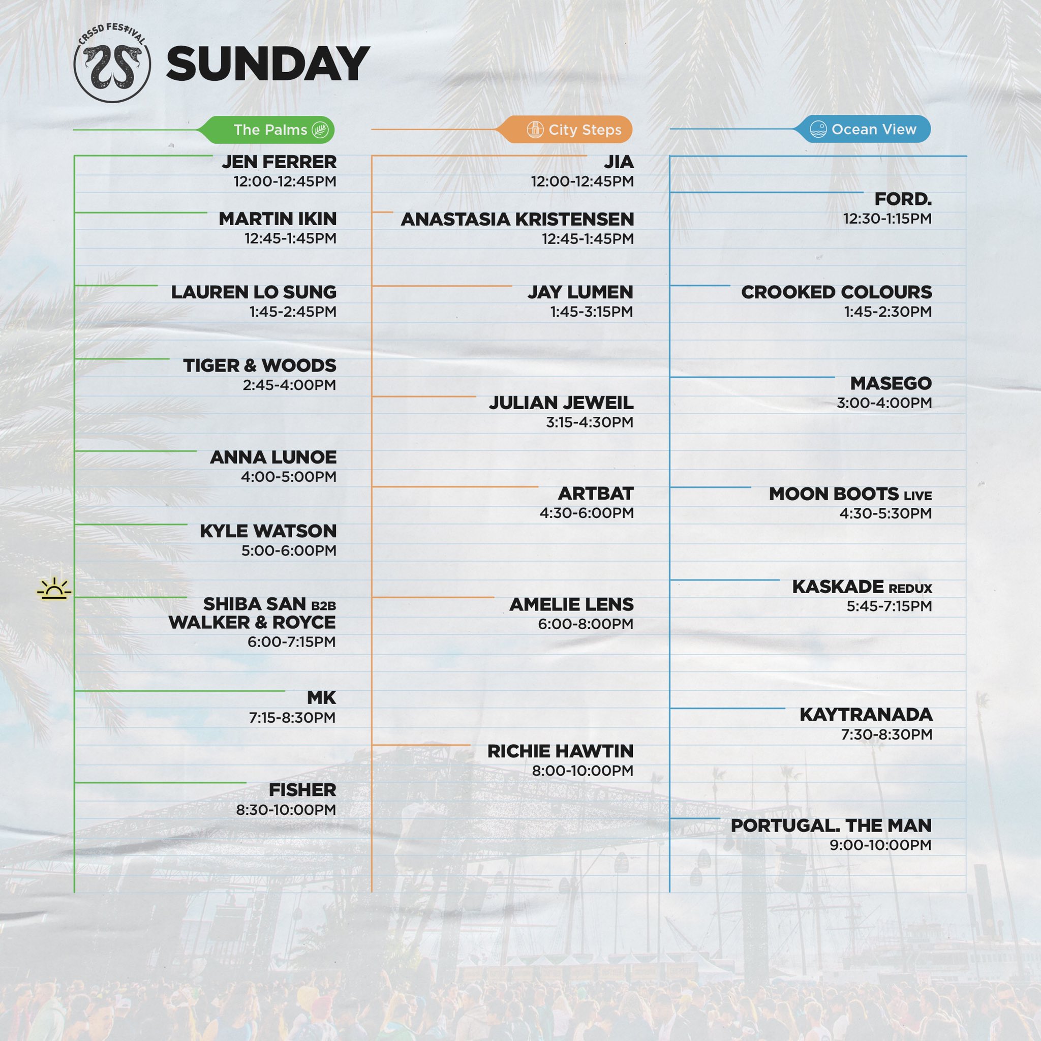 CRSSD Festival Fall 2019 schedule