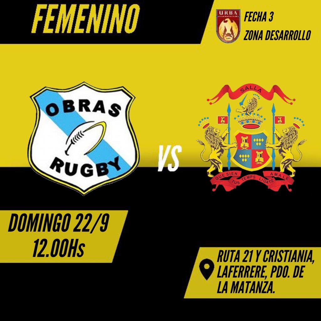 Vení a alentar a las Fenix, disputan su última fecha del torneo <a href="/URBA_ok/">URBA</a> contra La Salle, les esperamos en #LAFE el domingo 22/09 #SomosObras #SomosRock
