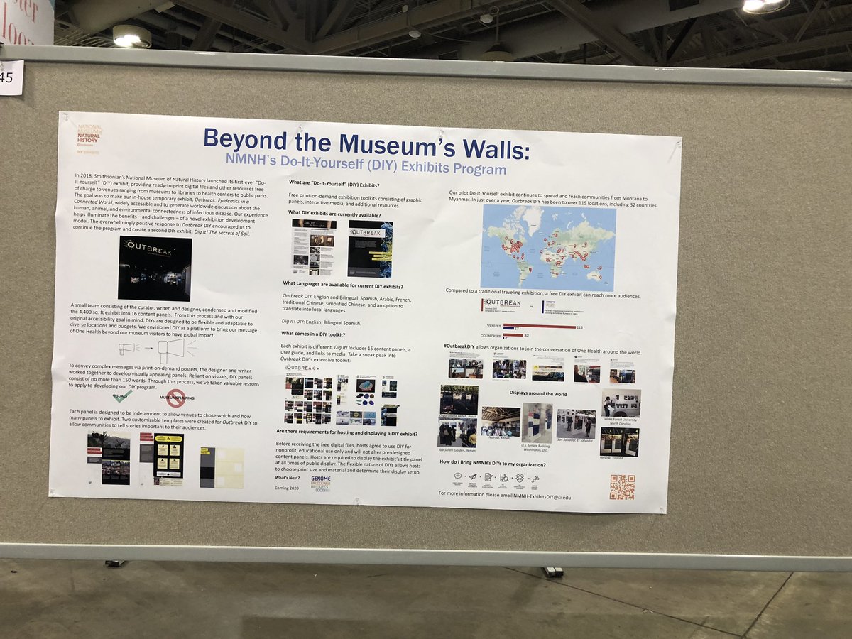 KerriKnowsHstry's tweet photo. Attending ASTC @ScienceCenters in Toronto?! stop by the poster I’m presenting on @NMNH DIY exhibit program! #ASTC2019 #outbreakdiy #digitdiy https://t.co/EXAe9h8c51