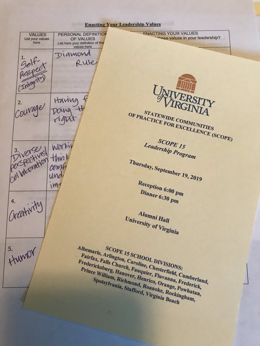Started an awesome journey in leadership through SCOPE at UVA yesterday. Excited to see what the next two years bring. Thank you for the opportunity! <a href="/DaveSovine/">Dr. David Sovine</a> <a href="/jim_angelo_1969/">Jim Angelo</a> @OrchardViewAP #SCOPE15 #FCPSInspires #AylorInspires