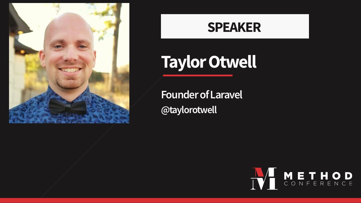 methodconf's tweet image. SPEAKER ANNOUNCEMENT
Laravel creator Taylor Otwell (@taylorotwell ) will be showcasing the amazingness of Vapor - the serverless deployment platform for Laravel.

Tickets on sale later this year. Sign up to be notified.
methodconf.com
#MethodConf