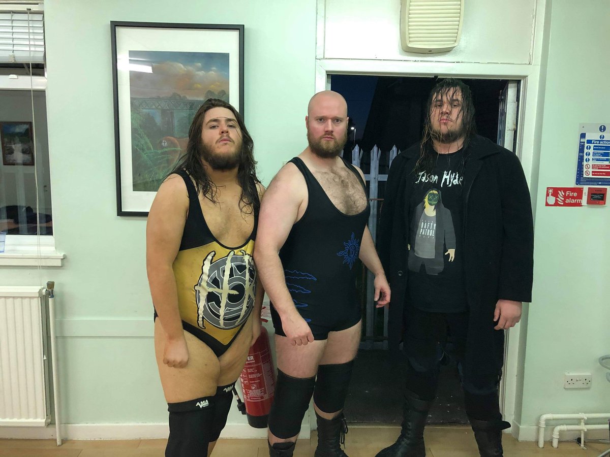 AzrielSLNC's tweet photo. Tonight myself, @TJRageuk and @RaynerHal came to @ProWrestlingIn2 and showed everyone that #sizematters https://t.co/WRCebzqWGs
