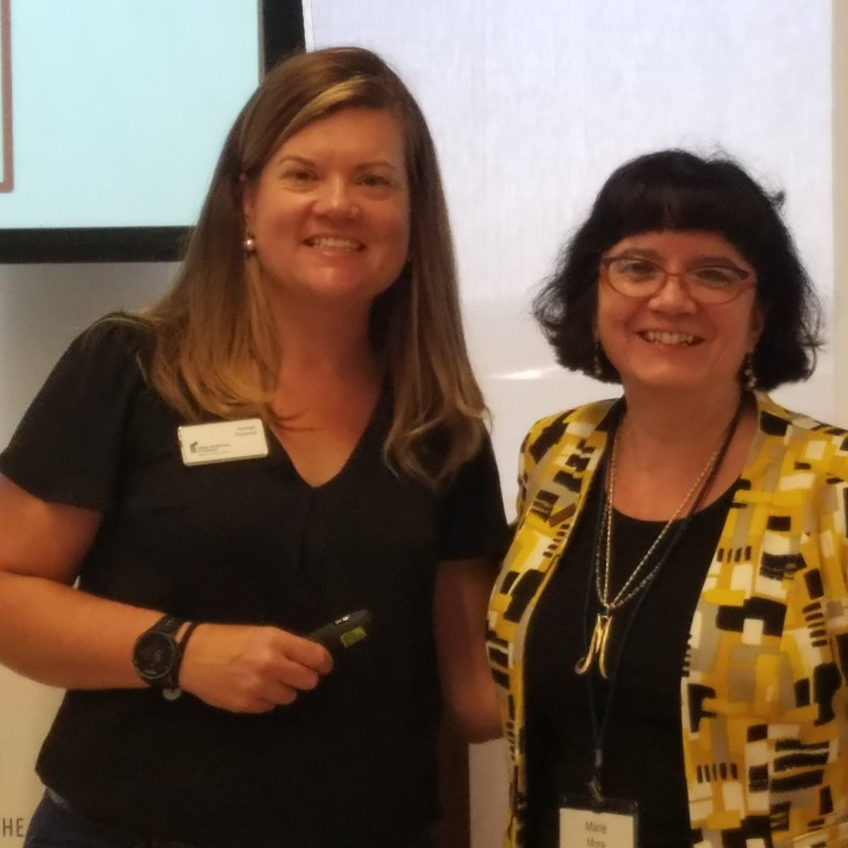 RhondaVSharpe's tweet photo. When you arrive early to the @RichmondFed #DivEc19 Conference, you get to take pictures with the keynote @Marietmora. I learned a lot about her work and career path. https://t.co/vV7bBhDO7E