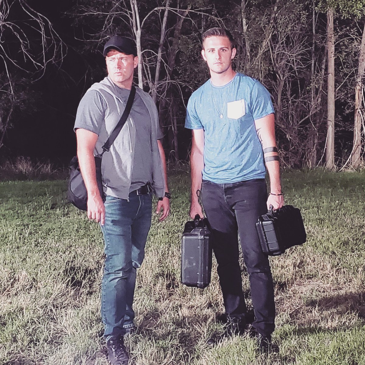 seandaustin's tweet photo. @mattjnlytle and myself before we headed to film/investigate in a known to be #creepy #haunted and dark place full of unsettling history that is connected to our case here #texas #lubbock #filming #paranormalinvestigator #demonologist #ghosts #demons #witchcraft #shadowchasers https://t.co/E9rEDEY2Ni