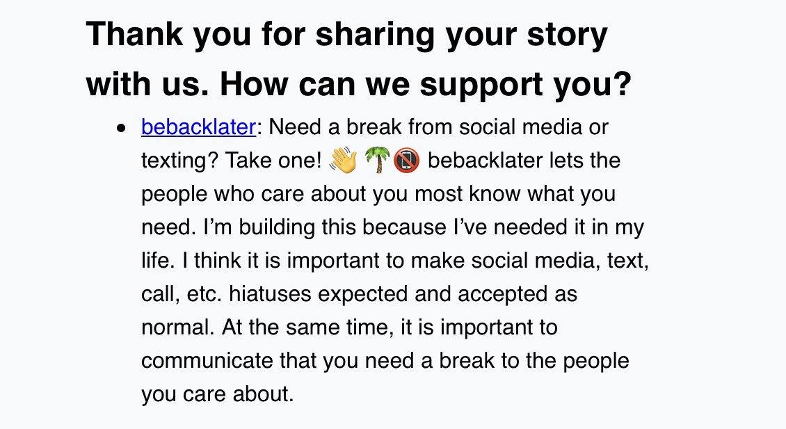 bebacklater Need a break from social media or texting?