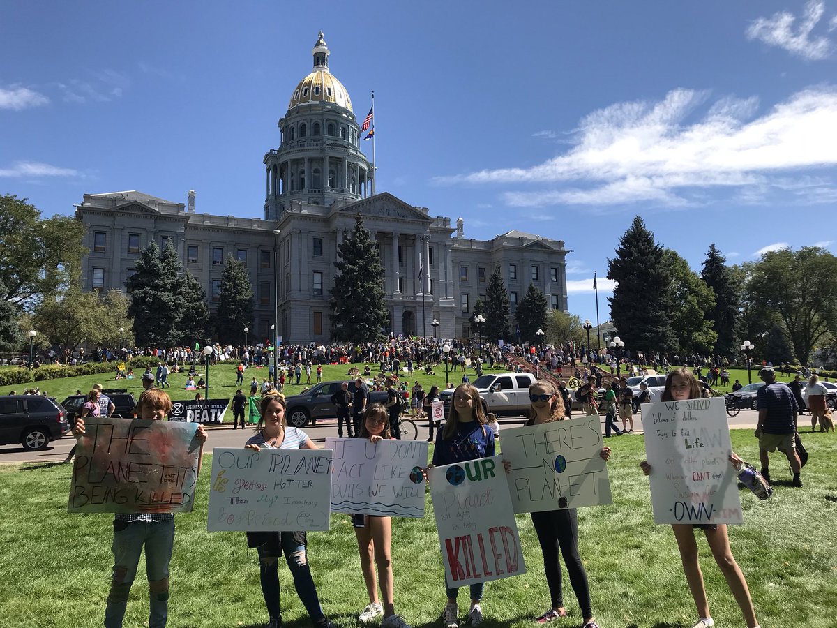 mlockrem's tweet photo. @GretaThunberg #ClimateStrikedenver thank you for starting a movement https://t.co/j4ogYsZGuS