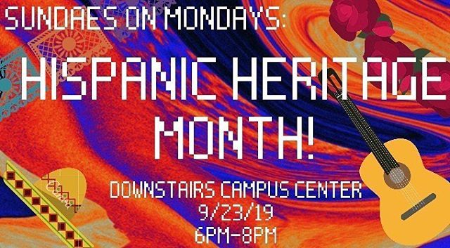 acuoma's tweet photo. Come out to Sundaes on Mondays, Monday, September 23 from 6-8 pm in the Downstairs Campus Center

This week we will be discuss the topic of Hispanic Heritage Month! You won’t want to miss out!

Free Ice Cream, Chapel Credit, and Good Conversation!

#ACU1… https://t.co/uSS6dRDRBJ https://t.co/5EK62G7Kcc