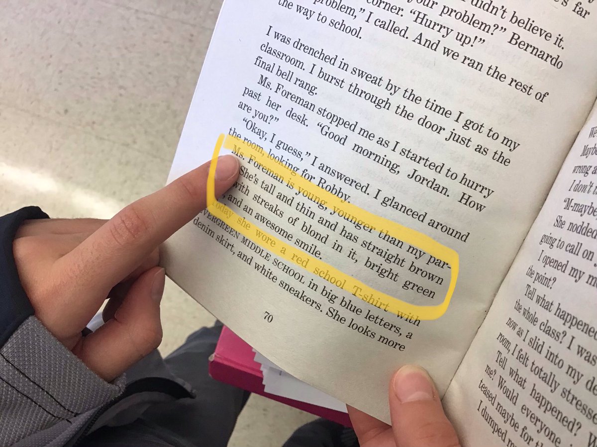 One of my sixers absolutely made my day when he came to me at dismissal &amp; told me that I remind him of one of the teachers w/ “an awesome smile” described in his book. When I told him that I was an LTS for <a href="/CB_AForeman/">Amanda Foreman</a> a few years back, his jaw dropped to the floor! 📚 #booklove