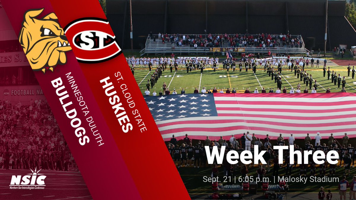 UMDBulldogs's tweet photo. Coming up at the top of the hour, #13 @UMD_Football looks for another win in the #NSICFB #BattleForTheBone

📰https://t.co/6I7VYZ6ulB 
💻/📊 https://t.co/v5HIlCRytD
📺 @My_9_Sports
📻 @DukeFM_Duluth https://t.co/bD19JMGchc