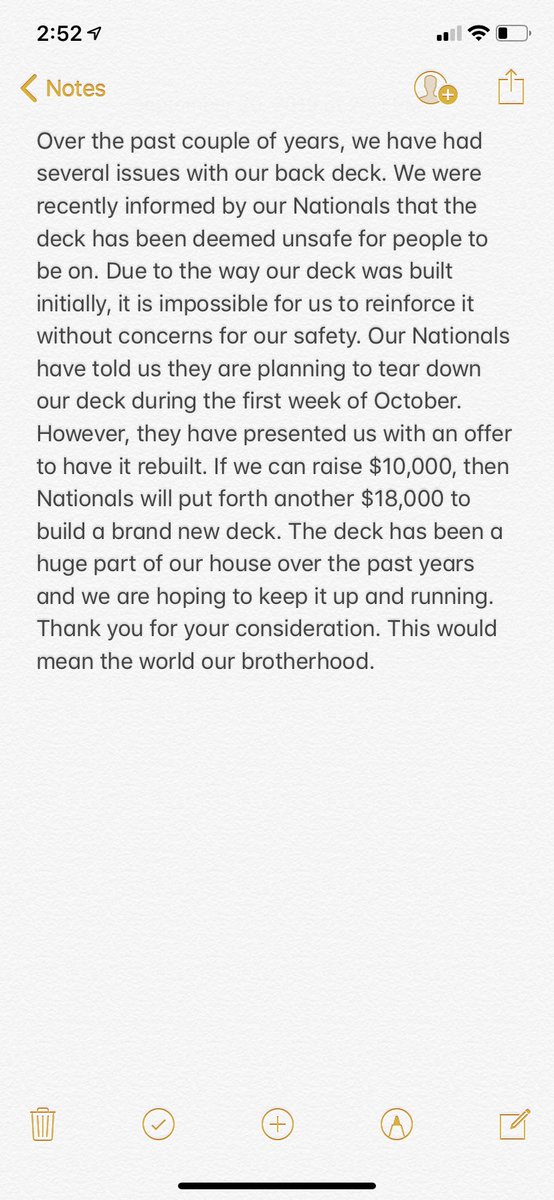 Please help us save our back deck, Peach Beach. Anything helps       gofundme.com/f/wsu-pi-kappa…