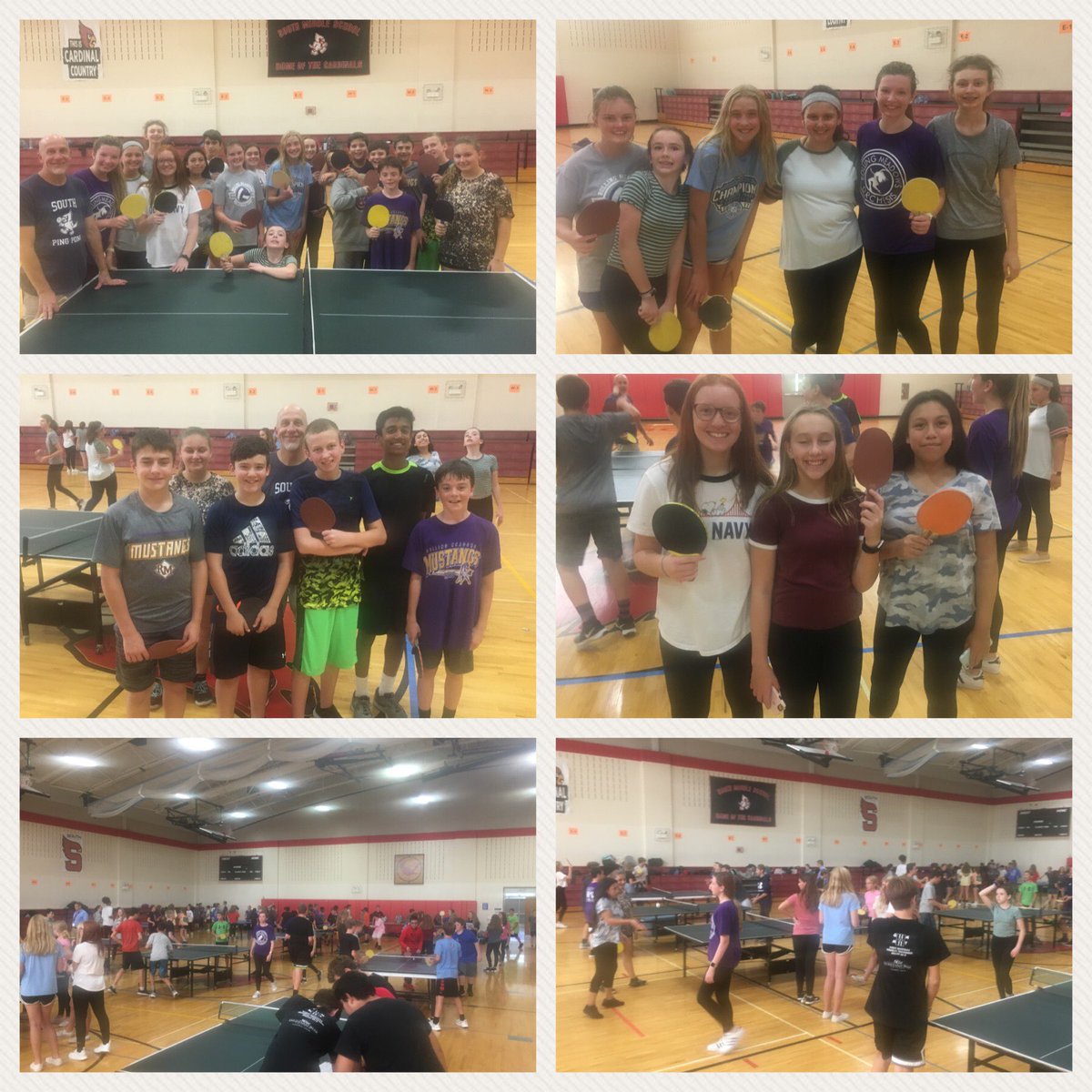 We had over 130 8th graders at ping pong club today ⁦<a href="/AHSD25South/">South Middle School</a>⁩  It was a new record. We had an awesome time.